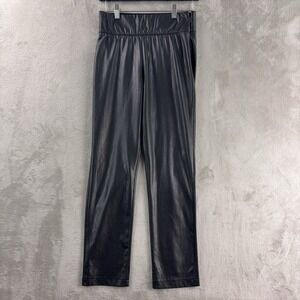 Brochu Walker Pants Womens Size Small Black Faux‎ Leather Stretch